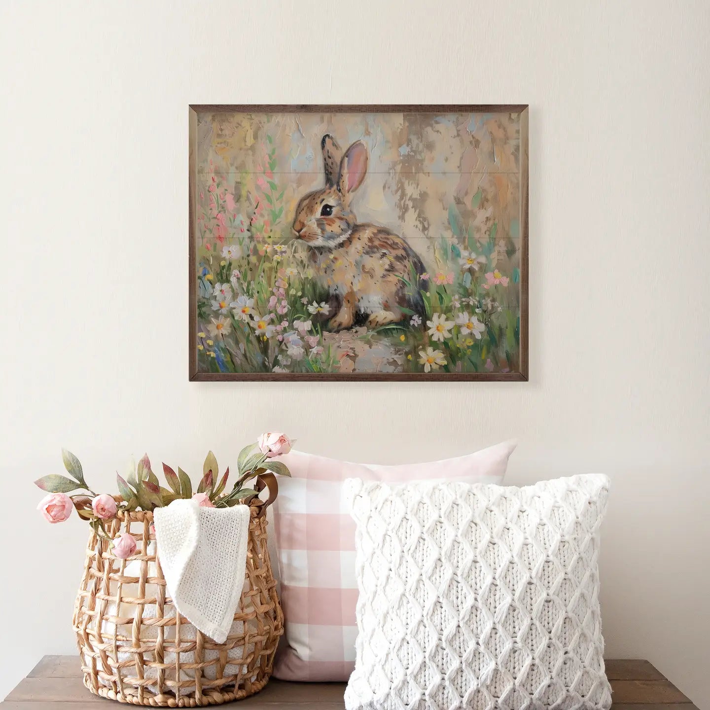 Spring Bunny Wall Art (20x16in)