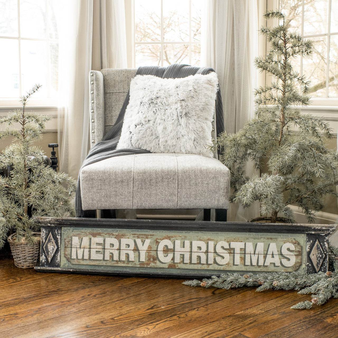 Green Merry Christmas Sign