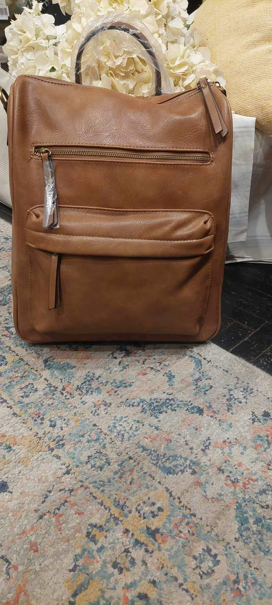 Simply Noelle Brown Studded Backpack