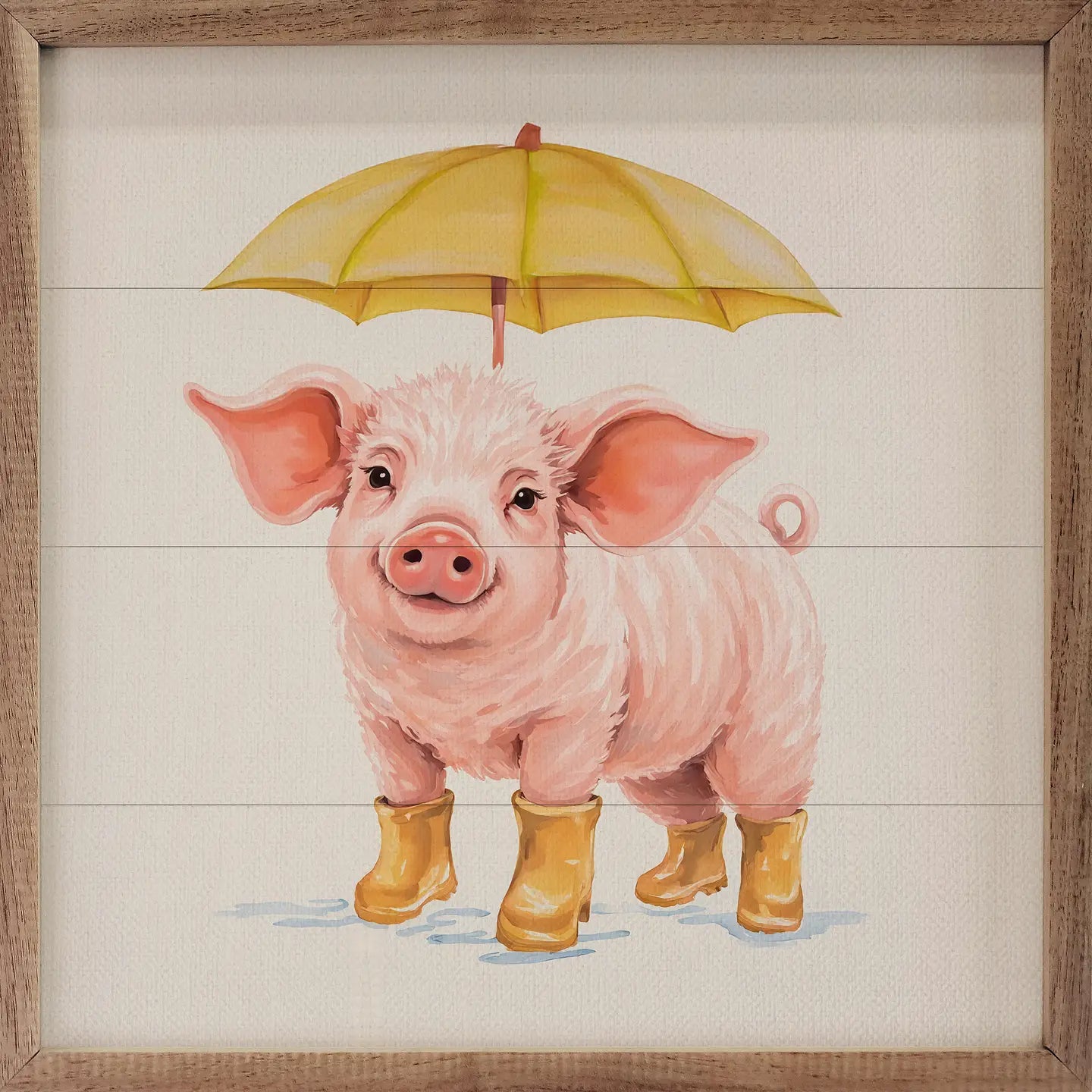 Pig in Boots Wall Art (12x12 in)