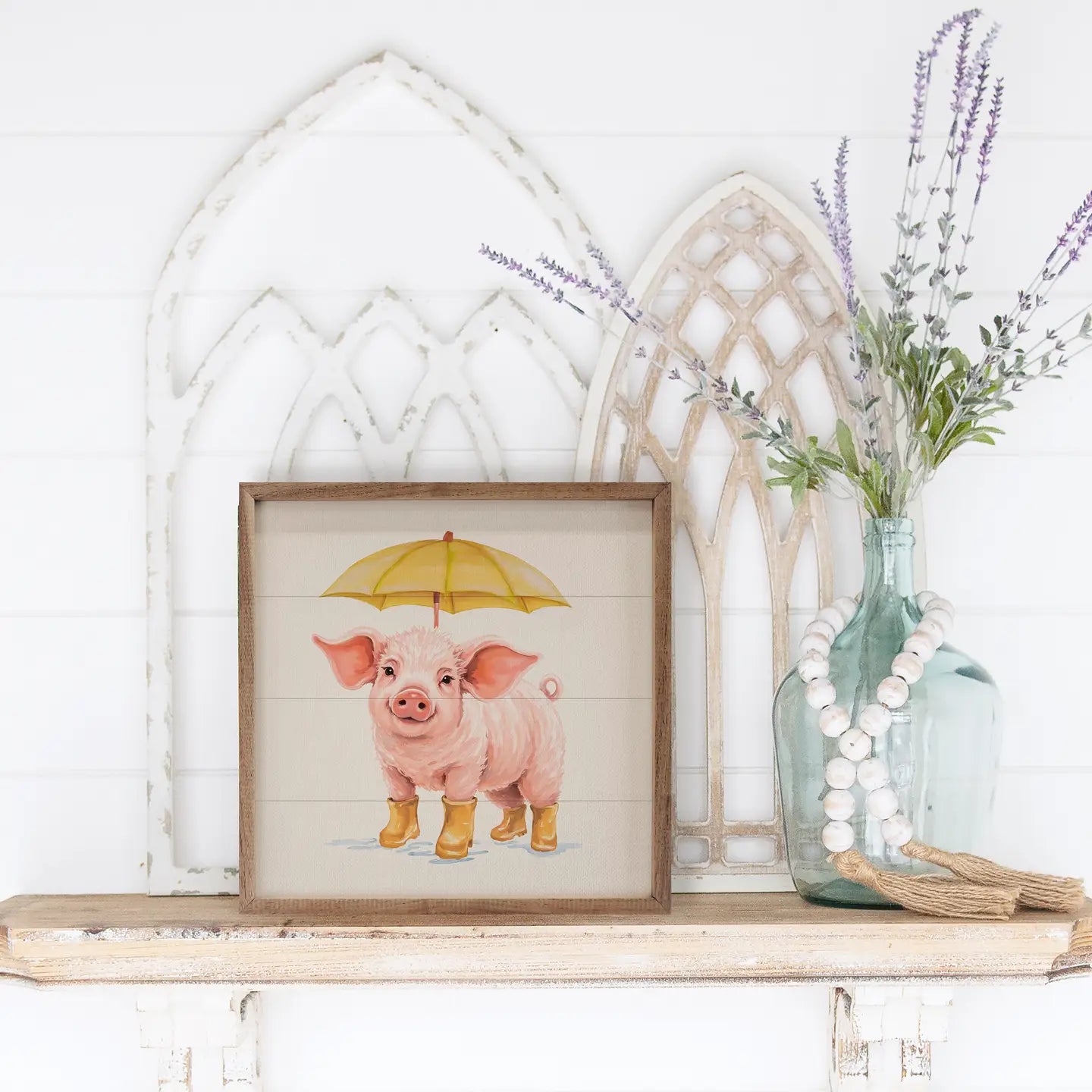 Pig in Boots Wall Art (12x12 in)