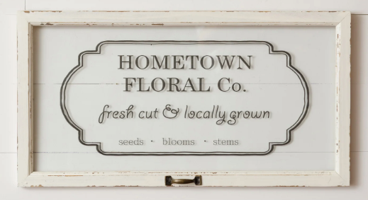 Hometown Floral Co. Window Sign