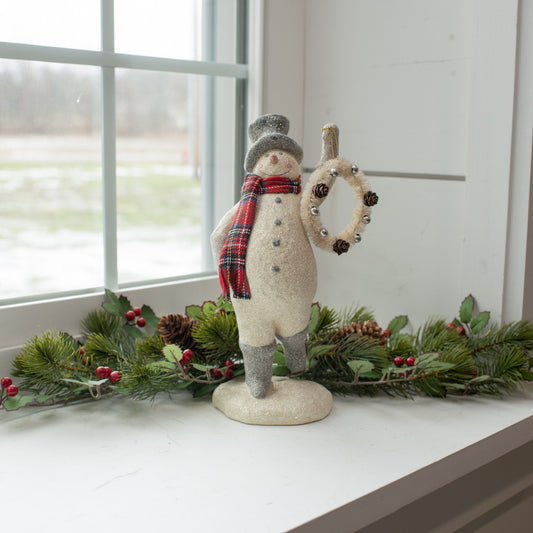 Plump Snowman w/ Wreath