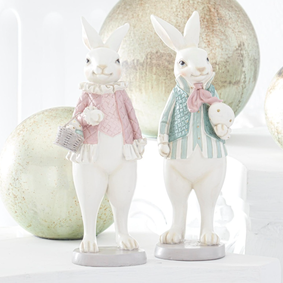 10” Resin Easter Bunny Figurine