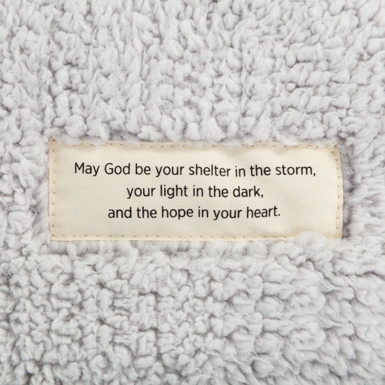 Light Gray Prayer Blanket - Hope and Healing