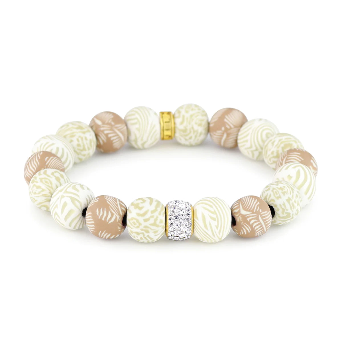 Ivory Palm Crystal Stretch Bracelet